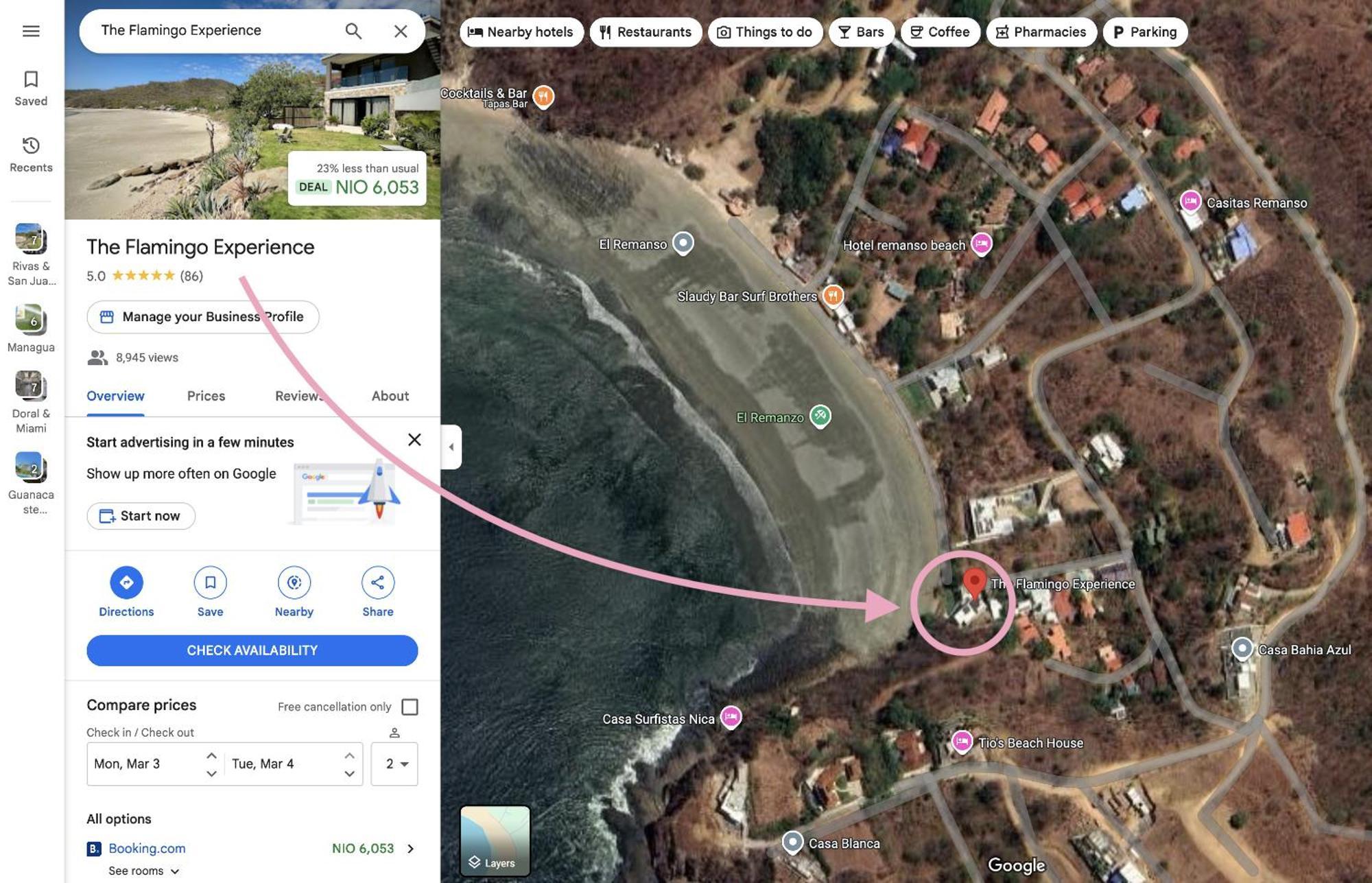 The Flamingo Experience Bed and Breakfast San Juan del Sur Exteriör bild